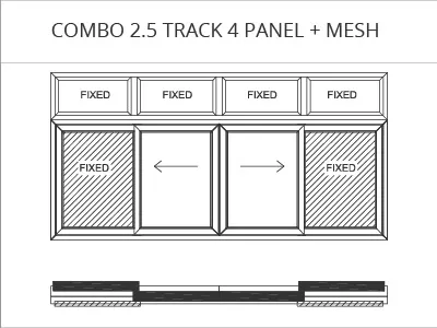 UPVC combination windows for large openings 