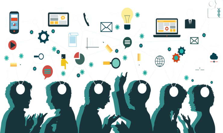 Abstract business signage graphic